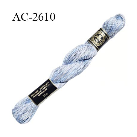 Echevette de coton perlé DMC 100% coton n°5 couleur bleu et gris prix pour une échevette de 25 g soit environ 112 mètres
