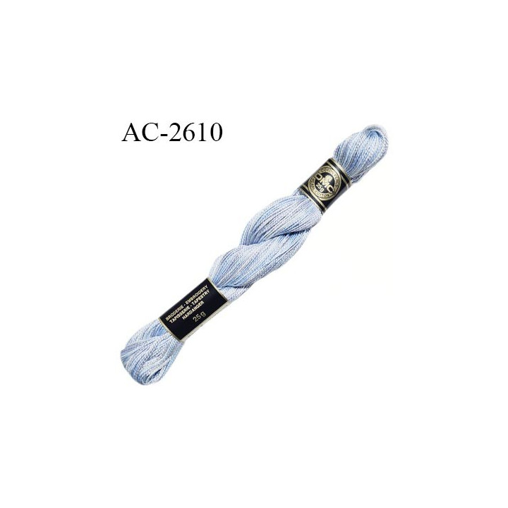 Echevette de coton perlé DMC 100% coton n°5 couleur bleu et gris prix pour une échevette de 25 g soit environ 112 mètres
