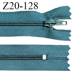 fermeture éclair longueur 20 cm couleur bleu non séparable zip nylon largeur 2.5 cm largeur de la glissière 4 mm