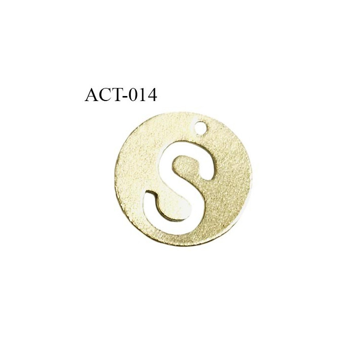 Accessoire décor ornement pendentif diamètre 9 mm en métal couleur doré prix à la pièce
