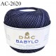 Pelote de fil à crochet fin DMC Babylo 100% coton couleur bleu marine grosseur 20 pour crochet de 1,25 à 1,50 mm