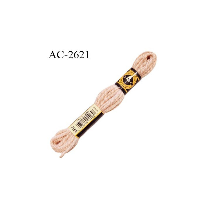 Echevette de laine Colbert DMC 100% pure laine vierge antimite couleur rose pêche pâle prix pour une échevette de 8 mètres