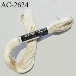Echevette retors d'Alsace DMC 100% coton perlé n°8 couleur écru fabriqué en France prix pour une échevette