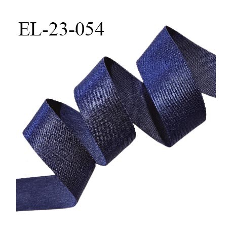 Elastique 23 mm lingerie haut de gamme couleur bleu brillant bonne élasticité très doux au toucher allongement +90%