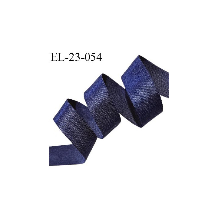 Elastique 23 mm lingerie haut de gamme couleur bleu brillant bonne élasticité très doux au toucher allongement +90%