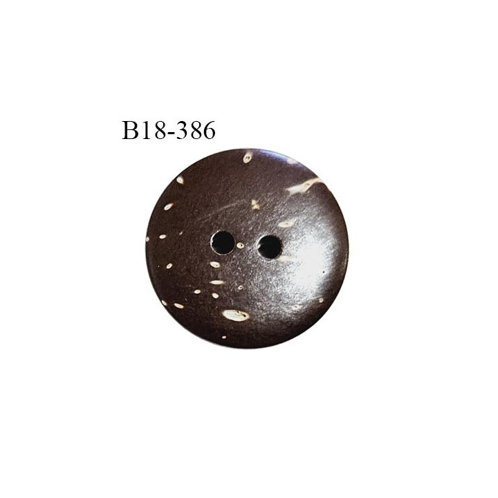 Bouton coco 18 mm avec motif gravé fabriqué en France 2 trous diamètre 18 mm épaisseur 3 mm prix à la pièce