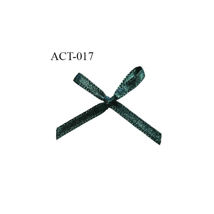 Noeud lingerie 25 mm haut de gamme en satin couleur vert sapin largeur 25 mm hauteur 20 mm prix à l'unité