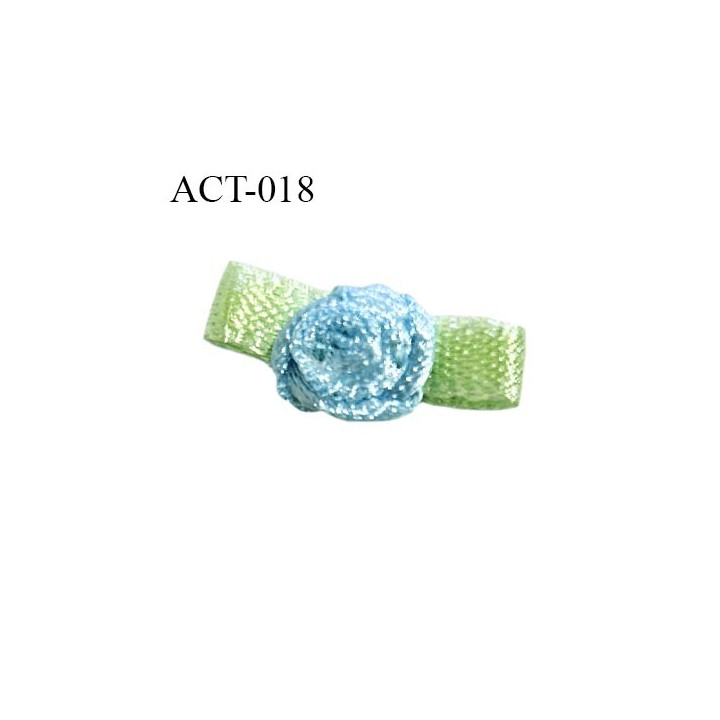 Noeud lingerie 15 mm haut de gamme en satin couleur vert et bleu largeur 15 mm hauteur 5 mm prix à l'unité