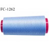 Cone de fil 1000 m mousse polyester n° 110 polyester couleur bleu longueur 1000 mètres bobiné en France