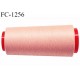 Cone de fil 1000 m mousse polyester n° 110 polyester couleur rose longueur 1000  mètres bobiné en France