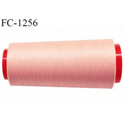 Cone de fil 1000 m mousse polyester n° 110 polyester couleur rose longueur 1000  mètres bobiné en France