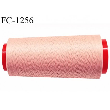 Cone de fil 1000 m mousse polyester n° 110 polyester couleur rose longueur 1000  mètres bobiné en France