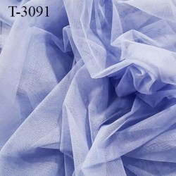 Marquisette tulle spécial lingerie haut de gamme 100% polyamide bleu tirant sur le lavande largeur 150 cm prix pour 10 cm