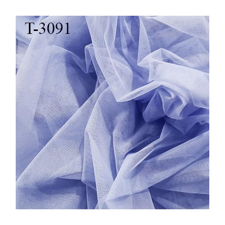 Marquisette tulle spécial lingerie haut de gamme 100% polyamide bleu tirant sur le lavande largeur 150 cm prix pour 10 cm