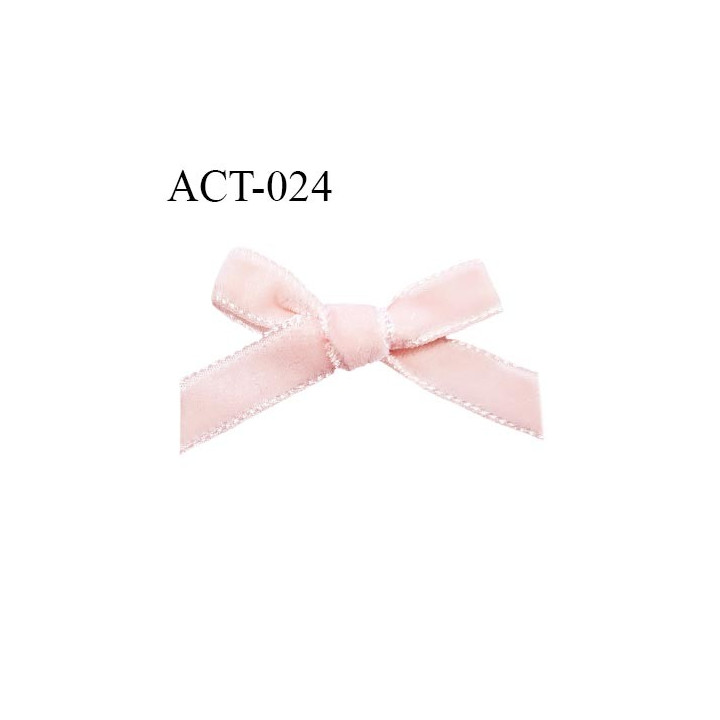 Noeud lingerie 40 mm haut de gamme  rose pâle largeur 40 mm hauteur 25 mm prix à l'unité