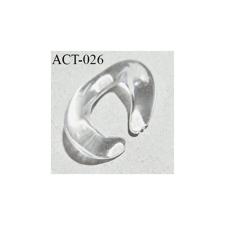 Maillon ouvert en PVC transparent à assembler pour former une chaîne hauteur 33 mm largeur 25 mm épaisseur 5 mm prix à la pièce