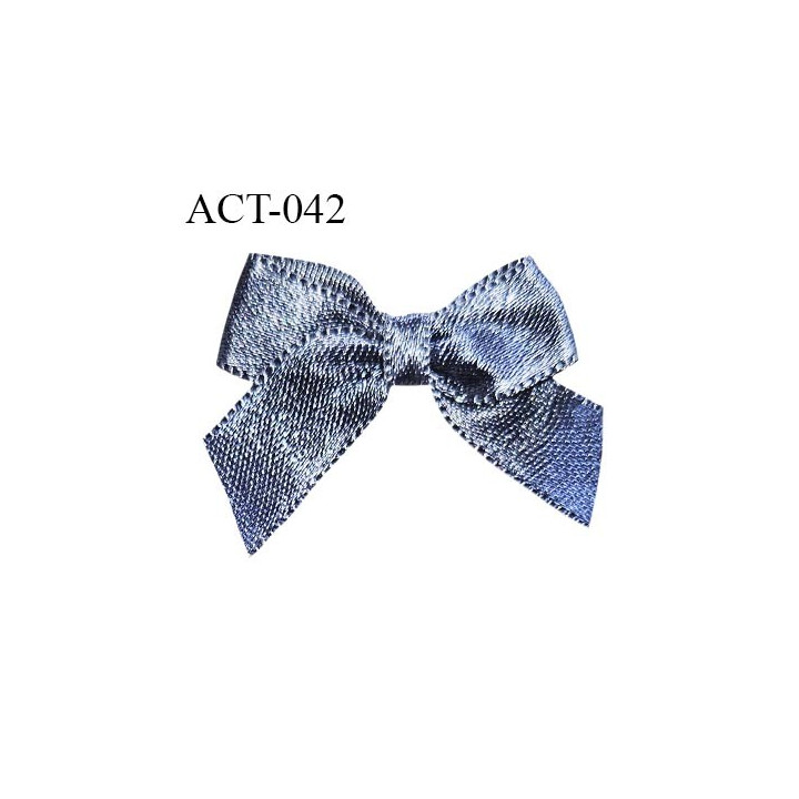 Noeud lingerie 28 mm haut de gamme en satin couleur bleu largeur 28 mm hauteur 28 mm prix à l'unité