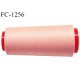 Cone de fil 2000 m mousse polyester n° 110 polyester couleur rose longueur 2000 mètres bobiné en France