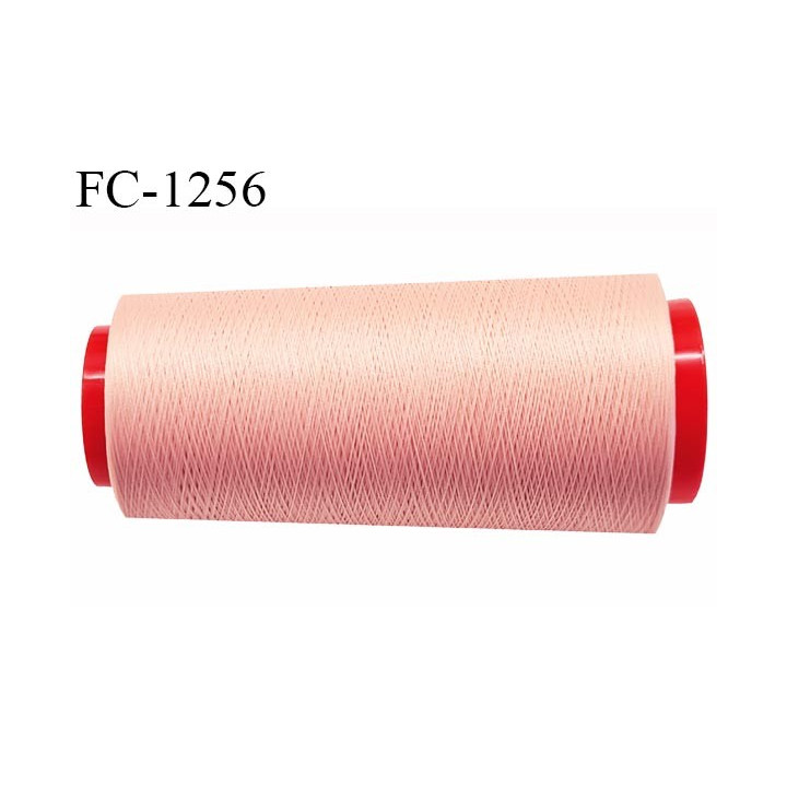 Cone de fil 2000 m mousse polyester n° 110 polyester couleur rose longueur 2000  mètres bobiné en France