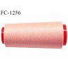 Cone de fil 2000 m mousse polyester n° 110 polyester couleur rose longueur 2000 mètres bobiné en France