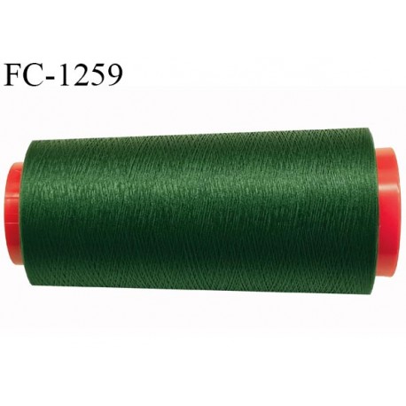 Cone de fil 1000 m mousse polyester n° 110 polyester couleur vert longueur 1000 mètres bobiné en France