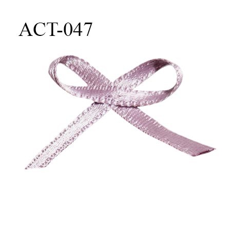Noeud lingerie 22 mm haut de gamme en satin couleur lilas largeur 22 mm hauteur 20 mm prix à l'unité