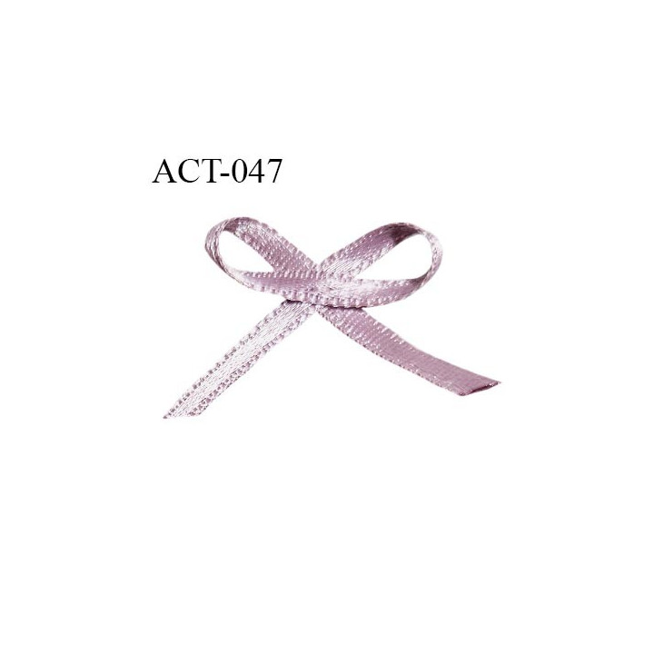 Noeud lingerie 22 mm haut de gamme en satin couleur lilas largeur 22 mm hauteur 20 mm prix à l'unité