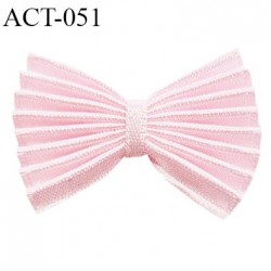 Noeud plissé lingerie 36 mm couleur rose pâle largeur 36 mm hauteur 24 mm prix à la pièce