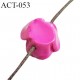 Décor accessoire perle fleur diamètre 12 mm couleur rouge en forme de rose avec passage pour un cordon de 1 mm prix à la pièce