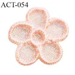 Décor ornement lingerie et autres en forme de fleur couleur rose saumon diamètre 15 mm prix à la pièce