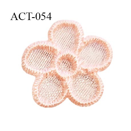 Décor ornement lingerie et autres en forme de fleur couleur rose saumon diamètre 15 mm prix à la pièce