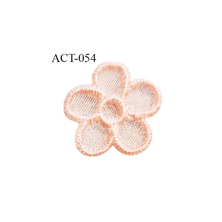 Décor ornement lingerie et autres en forme de fleur couleur rose saumon diamètre 15 mm prix à la pièce