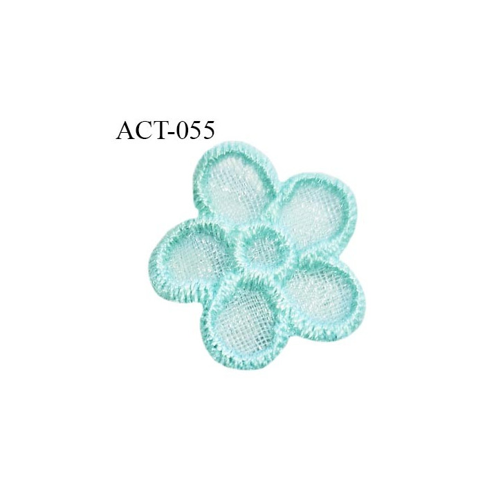 Décor ornement lingerie et autres en forme de fleur couleur vert diamètre 15 mm prix à la pièce