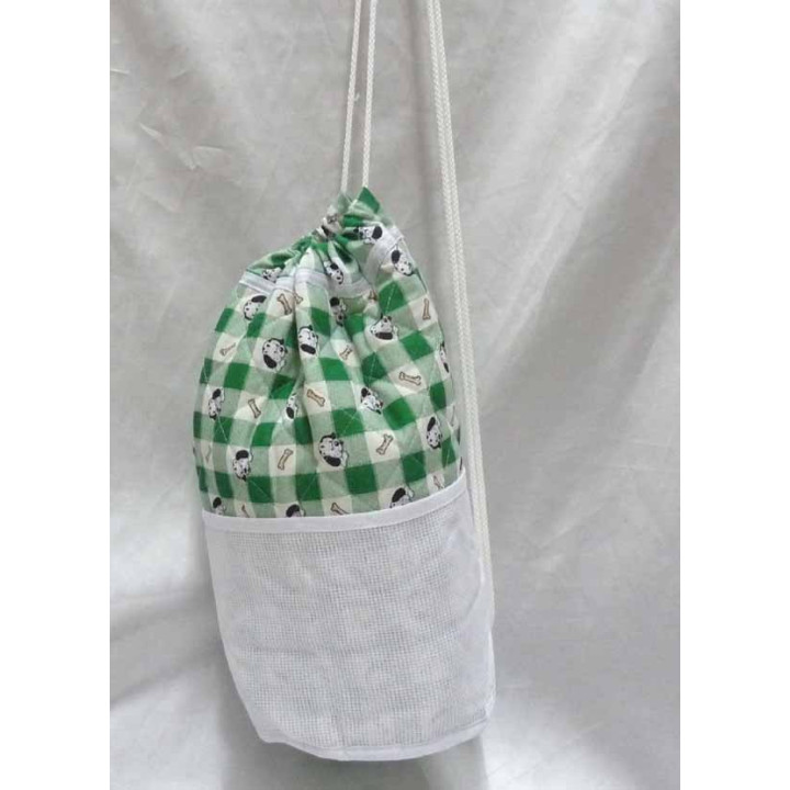 sac polochon à broder coton imprimé