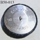 Bouton feutrine 50 mm couleur gris chiné diamètre 50 mm épaisseur 11 mm culot en alu accroche avec un anneau prix à la pièce