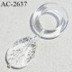 Décor ornement anneau transparent diamètre 15 mm diamètre extérieur 27 mm avec pendentif hauteur 25 mm largeur 19 mm