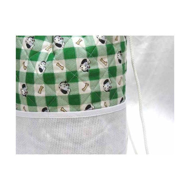 sac polochon à broder coton imprimé