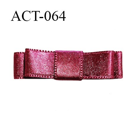 Noeud satin lingerie 40 mm couleur rouge rubis largeur 40 mm hauteur 10 mm prix à la pièce