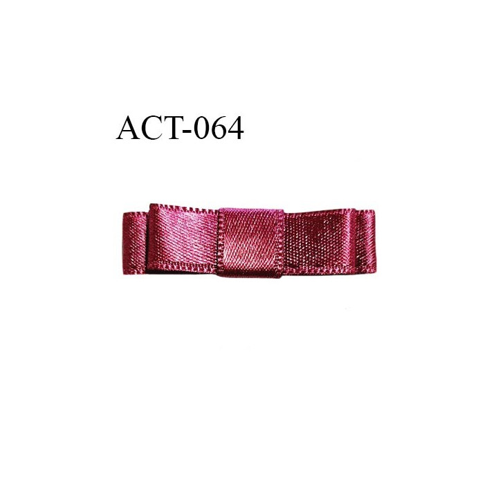 Noeud satin lingerie 40 mm couleur rouge rubis largeur 40 mm hauteur 10 mm prix à la pièce