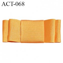 Noeud satin lingerie 67 mm couleur orange largeur 40 mm hauteur 25 mm prix à la pièce