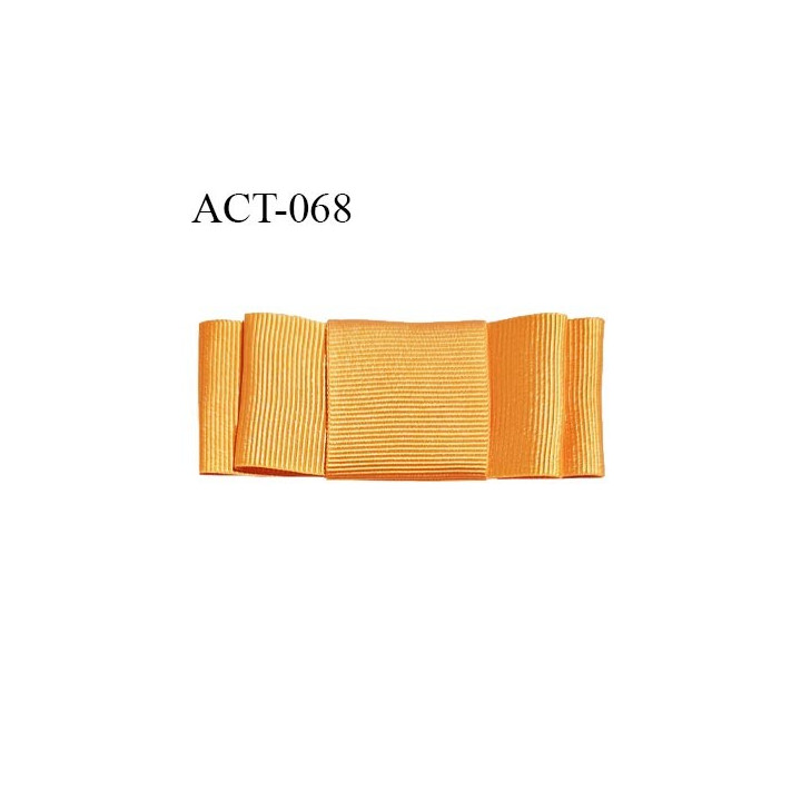 Noeud satin lingerie 67 mm couleur orange largeur 40 mm hauteur 25 mm prix à la pièce