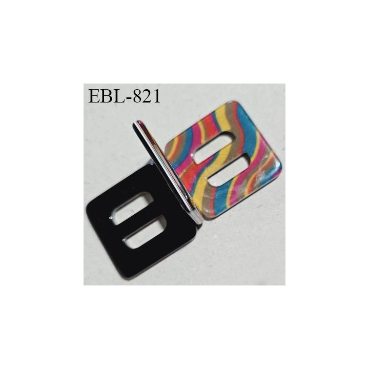 Etrier boucle réglette 30 mm en pvc multicolore largeur intérieure 15 mm largeur extérieure 30 mm prix à l'unité