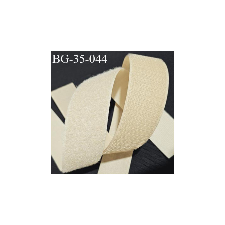 Scratch type velcro à coudre couleur beige sable largeur 37 mm les 2 faces prix au mètre vous prenez la longueur que vous voulez