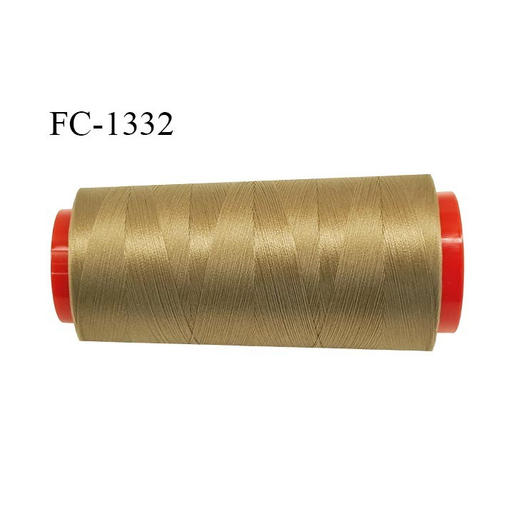 Cone de fil 2000 m mousse polyester n° 110 polyester couleur bronze clair  longueur 2000  mètres bobiné en France