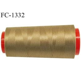 Cone de fil 5000 m mousse polyester n° 110 polyester couleur bronze clair longueur 5000  mètres bobiné en France