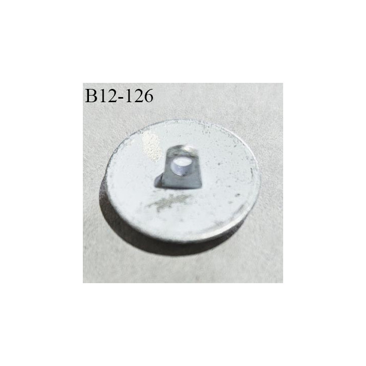 Bouton 12 mm en métal couleur blanc et argent avec motif étoile diamètre 12 mm accroche avec un anneau prix à l'unité