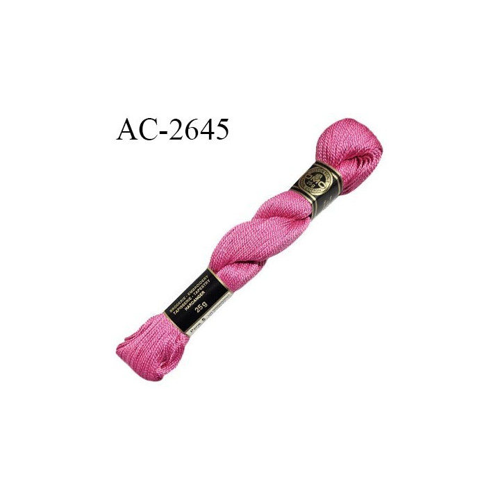 Echevette de coton perlé DMC 100% coton n°8 couleur rose prix pour une échevette de 25 g soit environ 200 mètres