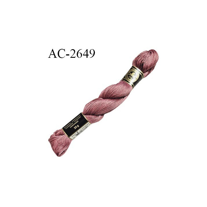 Echevette de coton perlé DMC 100% coton n°8 couleur bois de rose prix pour une échevette de 25 g soit environ 200 mètres