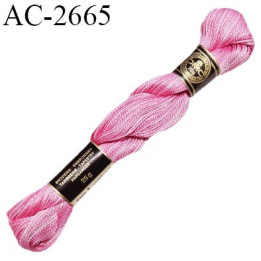 Echevette de coton perlé DMC 100% coton n°5 couleur rose dégradé prix pour une échevette de 25 g soit environ 112 mètres