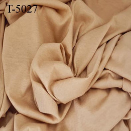 Tissu coton jersey spécial lingerie fond de culotte camel  extra doux largeur 150 cm poids m2 100 gr  prix 10 cm  par 150 cm